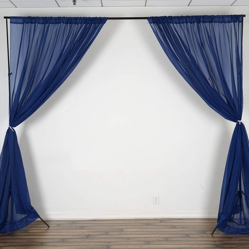 AK TRADING CO. 120" Wide (10Ft Wide) Sheer Voile Drape Panels for Backdrop, Wedding Events, Ceiling Drapes, Event Masking, & Decor - Select from 6ft to 50ft Length. (10 feet x 20 feet, Red)