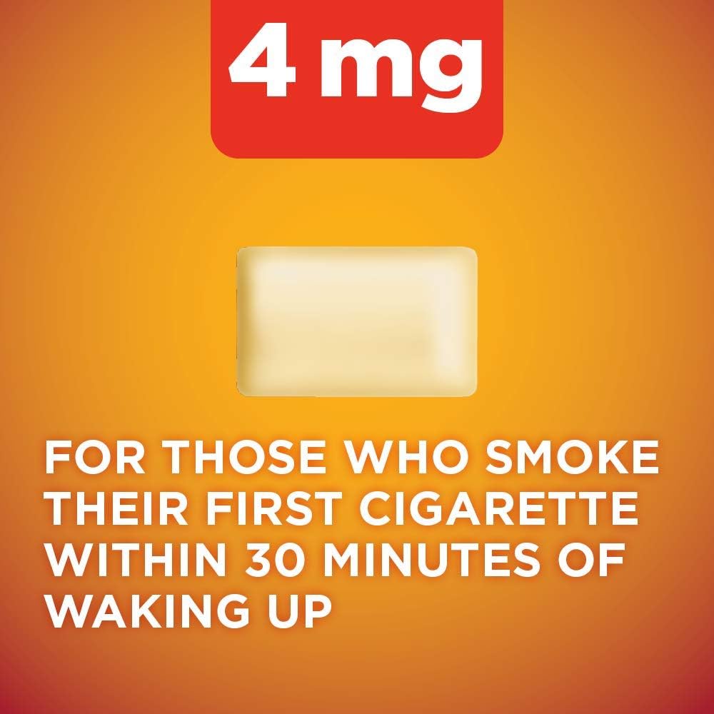 Amazon Basic Care Nicotine Polacrilex Coated Gum 4 mg (nicotine), Cinnamon Flavor, Stop Smoking Aid, Quit Smoking, Reduces Nicotine Cravings, 160 Count