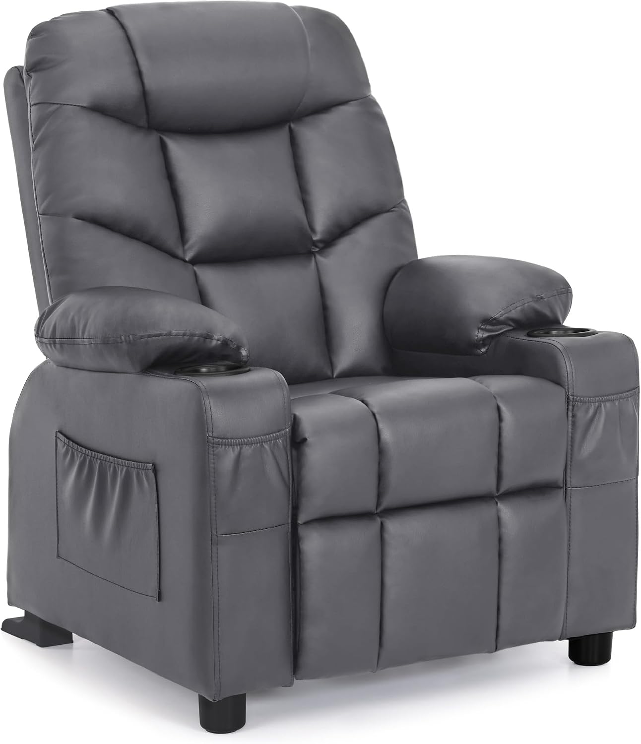 MCombo Big Kids Recliner for Ages 3+, Toddlers Recliner 7355 Velvet, Blue
