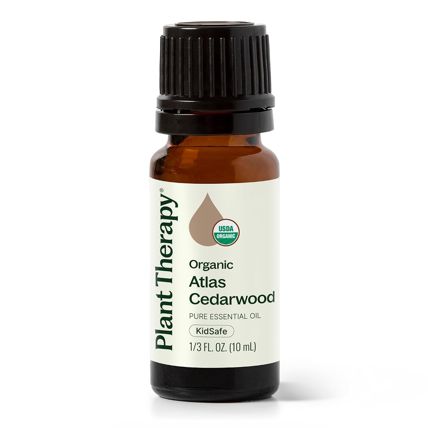 Plant Therapy Atlas Cedarwood Essential Oil 10 mL USDA Certified Organic | 100% Pure and Undiluted, for Essential Oil Diffusers and DIY Skincare