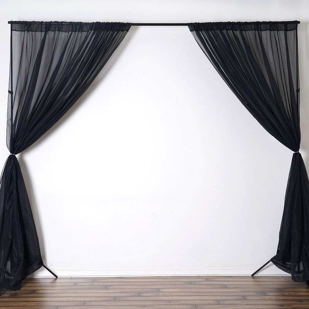 AK TRADING CO. 120" Wide (10Ft Wide) Sheer Voile Drape Panels for Backdrop, Wedding Events, Ceiling Drapes, Event Masking, & Decor - Select from 6ft to 50ft Length. (10 feet x 20 feet, Red)