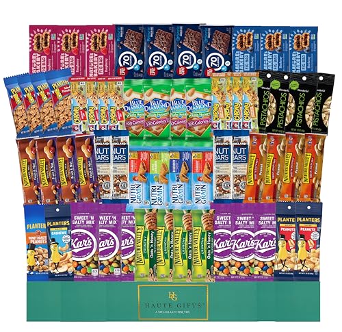 Ultimate Healthy Care Package (60 count), Snacks, Bars & Nuts Bulk Variety Pack - Healthy Travel Snack Box - Military Care Package