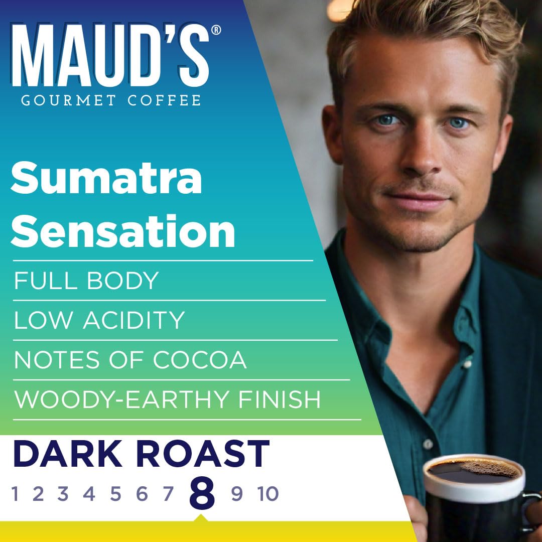 Maud's Dark Roast Coffee Pods, 100ct | Dark Roast Coffee in Single Serve Pods – Compatible with Keurig Coffee Makers