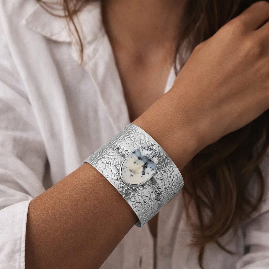 SHOP LC DELIVERING JOY Handmade Gemstone Cuff Bracelet