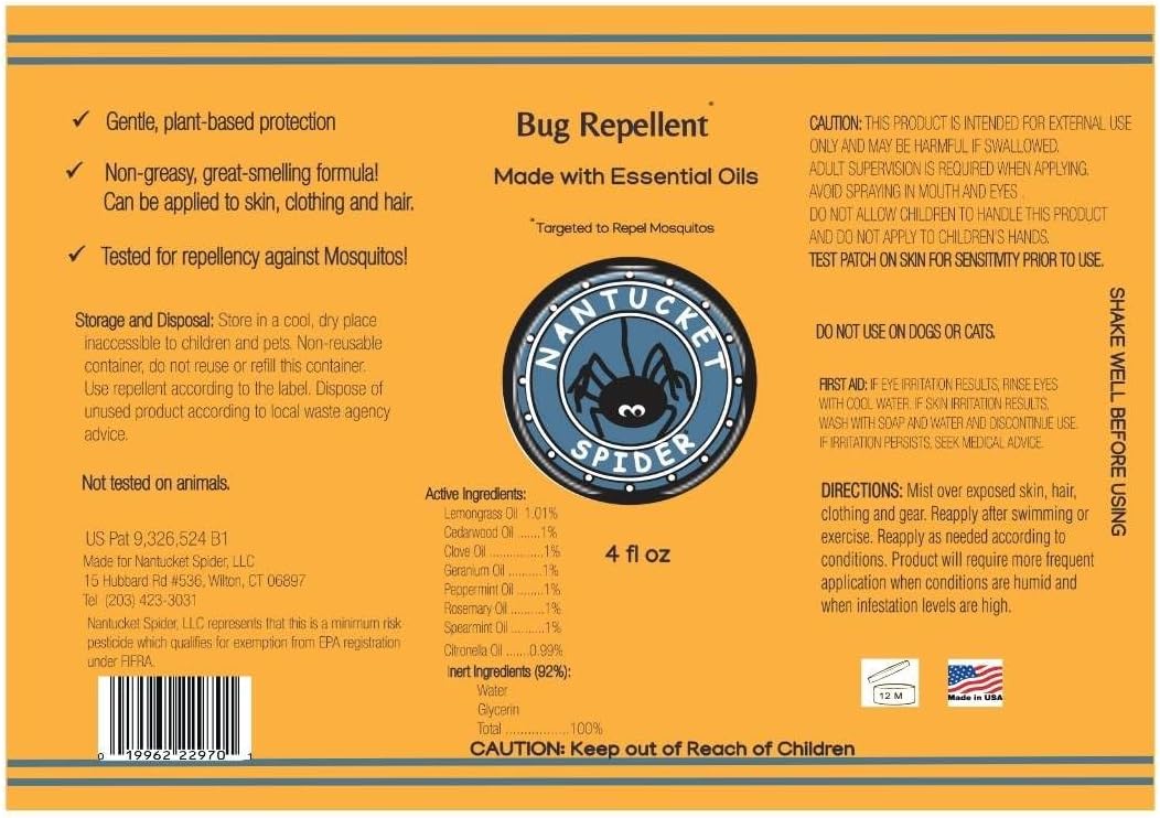 Original Bug Repellent for People - 8 oz | Repels Mosquitos, Biting Flies, & No-See-Ums | Deet-Free Essential Oil Insect Repellent