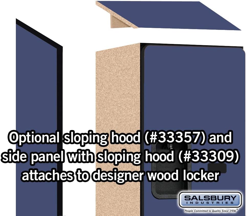 Salsbury Industries Double Tier 'S' Style Designer Wood Locker, Mahogany, 5' 3" x 15"