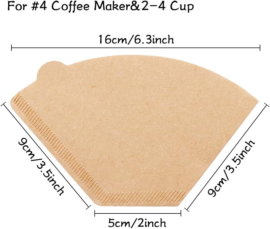 YQL #4 Cone Coffee Filters, 200 Count Paper Filters for Ninja Coffee Makers