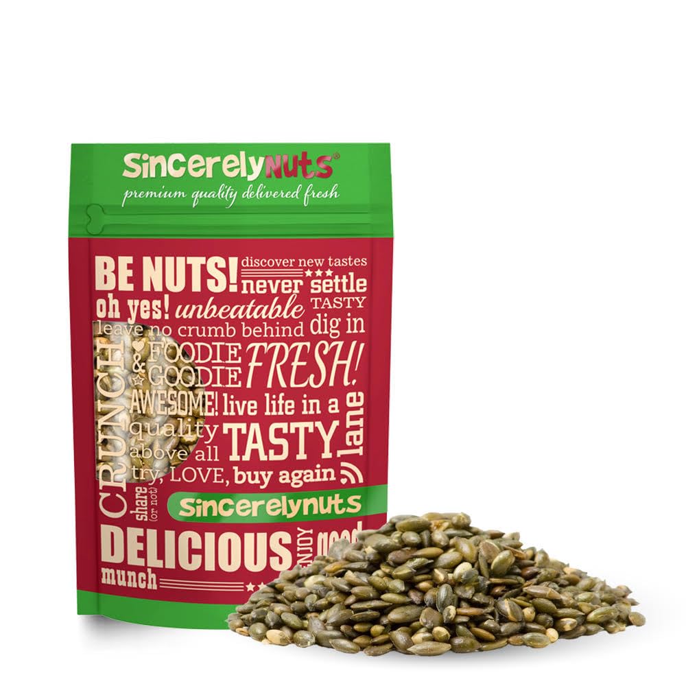Sincerely Nuts Shelled Pepitas Pumpkin Seeds Salted (2 lb bag) | Delicious Nutrient Dense Low Carb Snack | High in Magnesium & Manganese Minerals |Gluten Free | Kosher |Great for Cooking