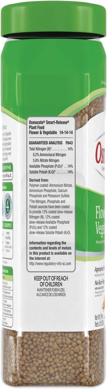 Osmocote Smart-Release Plant Food Flower & Vegetable, Plant Fertilizer, 2 lbs. (12-Pack)