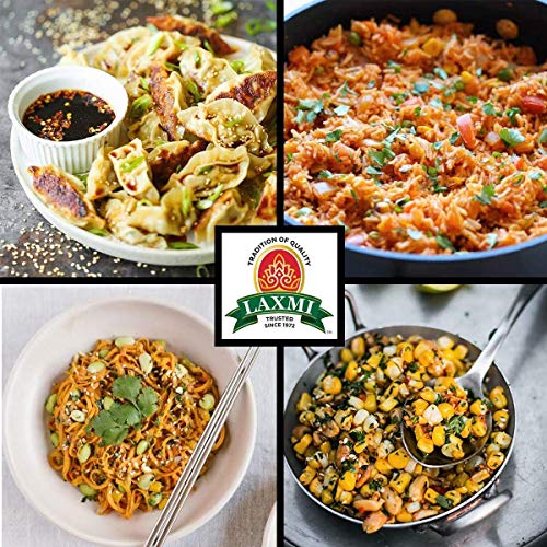 Laxmi Brand, Extra Long Grain Basmati Rice, Free Saffron Included, Made Pure, Made Fresh, Tradition of Quality Since 1972, House of Spices