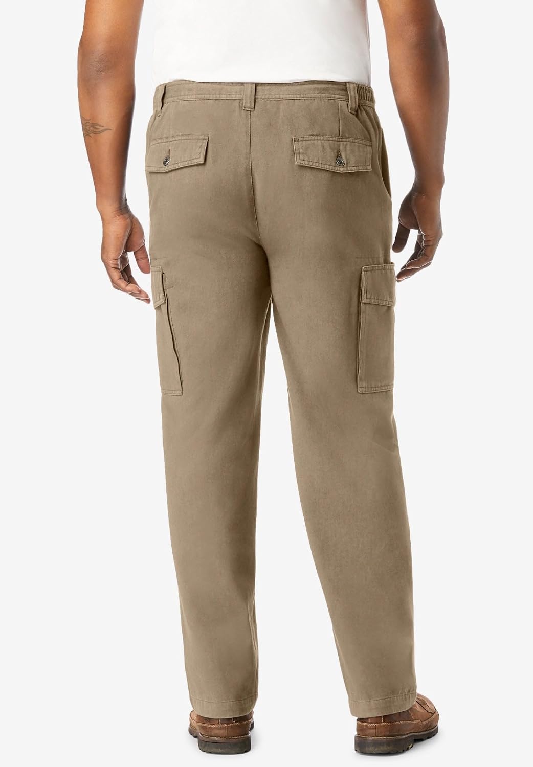 Boulder Creek by Kingsize Men's Big & Tall Renegade Side-Elastic Waist Cargo Pants