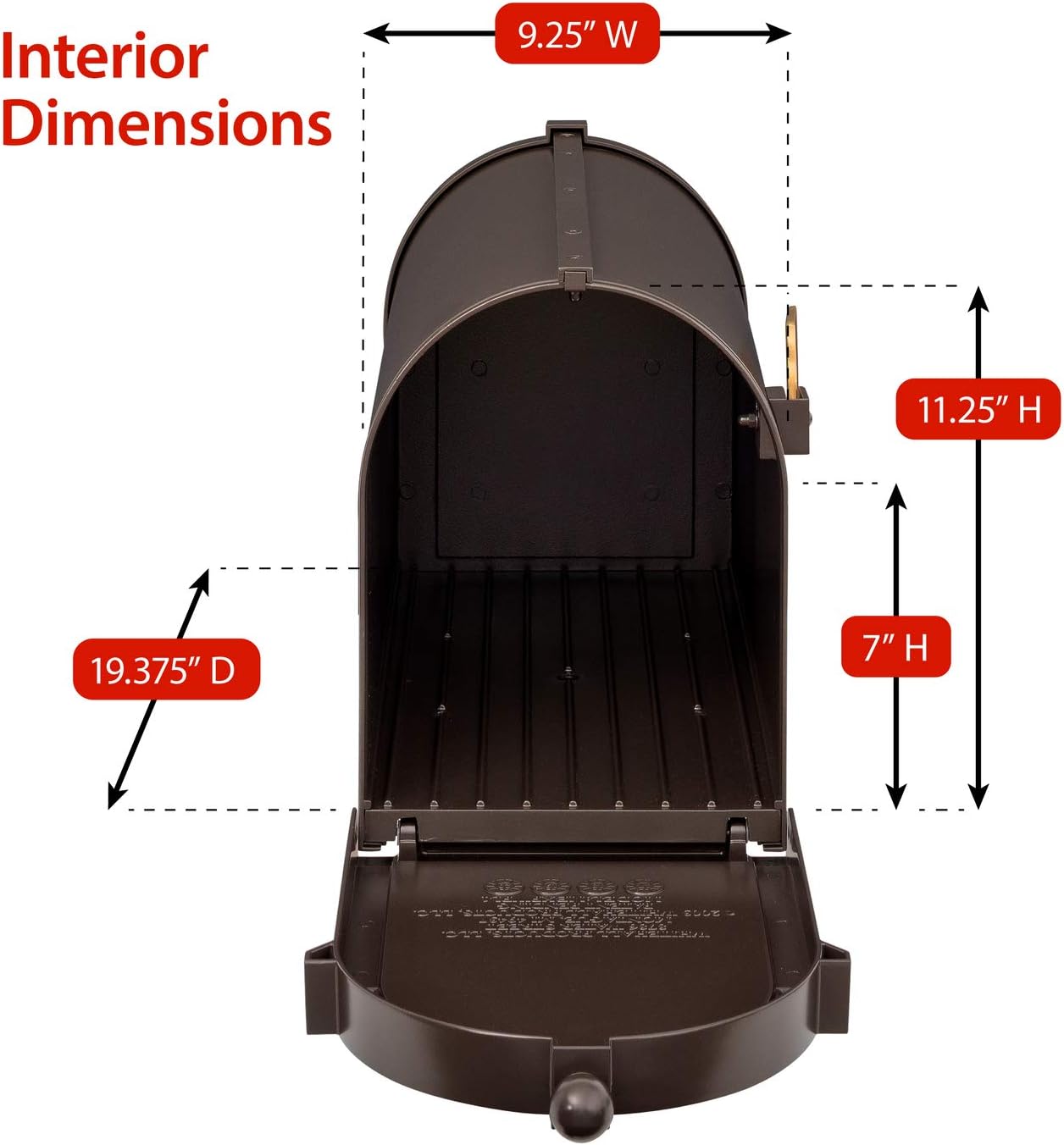 Whitehall Products Deluxe Mailbox Package, Aluminum, French Bronze - Includes Side plaques (Order Form Will be with delivery)