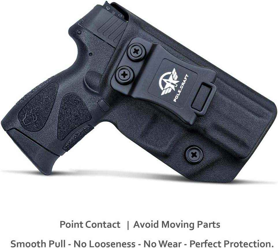 Taurus G2C Holster IWB Kydex for Taurus G2C 9mm & Millennium PT111 G2 / PT140 Pistol - Inside Waistband - Adj. Cant Retention - Cover Mag-Buttom