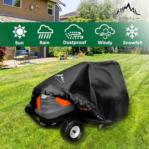 Himal Outdoors Riding Lawn Mower Cover Pro, Heavy Duty 600D to 54" | Polyester Oxford,Waterproof,UV Resistant,Universal Size Tractor Cover,Storage Bag