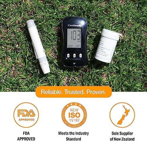 CareSens N Blood Glucose Monitor Kit with 100 Blood Sugar Test Strips, 100 Lancets, 1 Blood Glucose Meter, 1 Lancing Device, 1 Control Solution