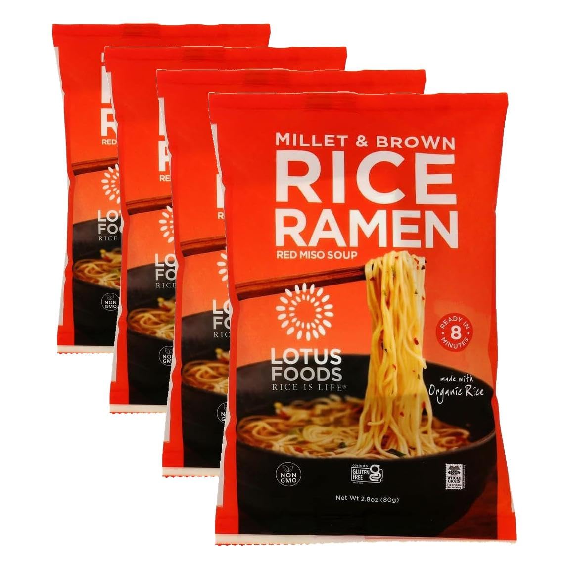 Lotus Foods Organic Ramen Miso Soup Mix-Millet & Brown-2.8 oz