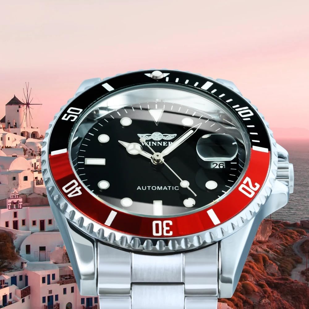 MASTOP Men Automatic Mechanical Watches Full Steel Waterproof Mens Watches | Calendar,Fashion Wristwatch for Men