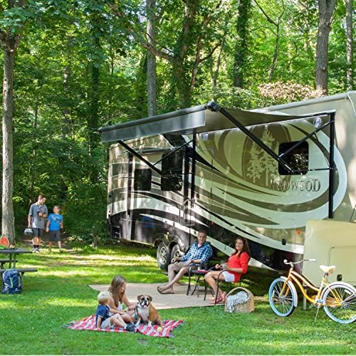 Solera Family Room RV Awning Screen Room, 15', for 10'-21' Manual or Power RV Awnings, Polyester Fabric Construction, Weatherproof, Storage Bag, Compatible with Solera, Dometic, Carefree - 362230