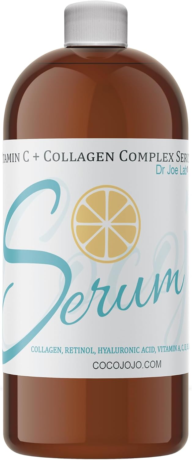 Dr Joe Lab #1 Vitamin C & Collagen Complex Serum Bulk - Multiple Purposes Face Skin Ultra Hydrating Rejuvenating Instant Moisturizer COCOJOJO (4 oz)