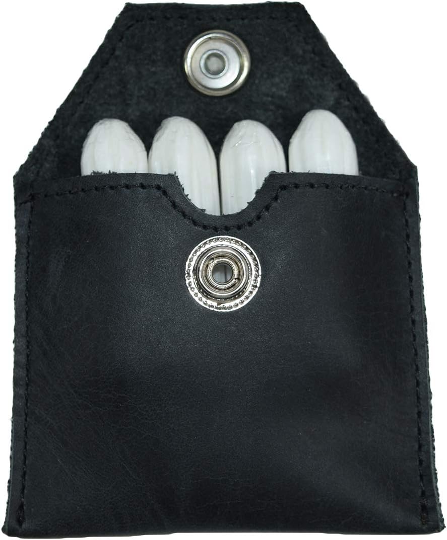 Hide & Drink, Rustic Leather Tampon Case, Condom Holder Pouch, Secret Stash Handmade :: Bourbon Brown