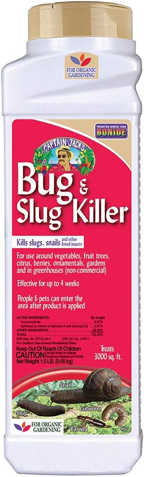 Bonide Captain Jack's Bug & Slug Killer Granules, 1.5 lb. | Ready-to-Use, Long Lasting Protection, For Organic Gardening