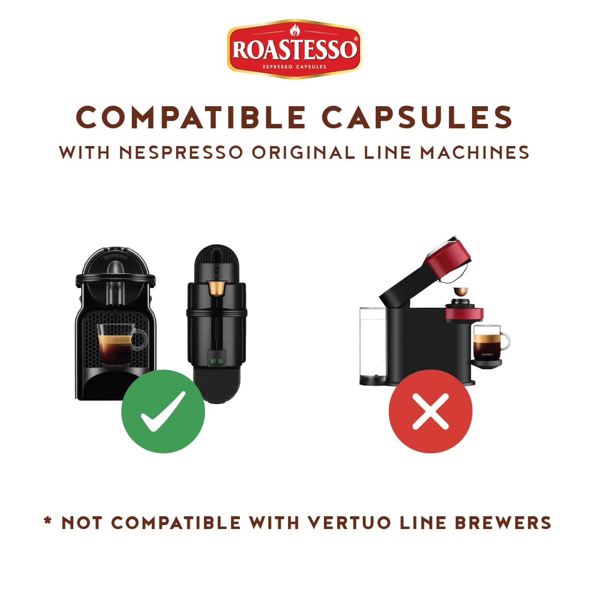 Roastesso, Aluminum Espresso Capsules, Flavors Variety Pack, Natural Flavored Coffee Pods with French Vanilla, Caramel, Chocolate & Hazelnut