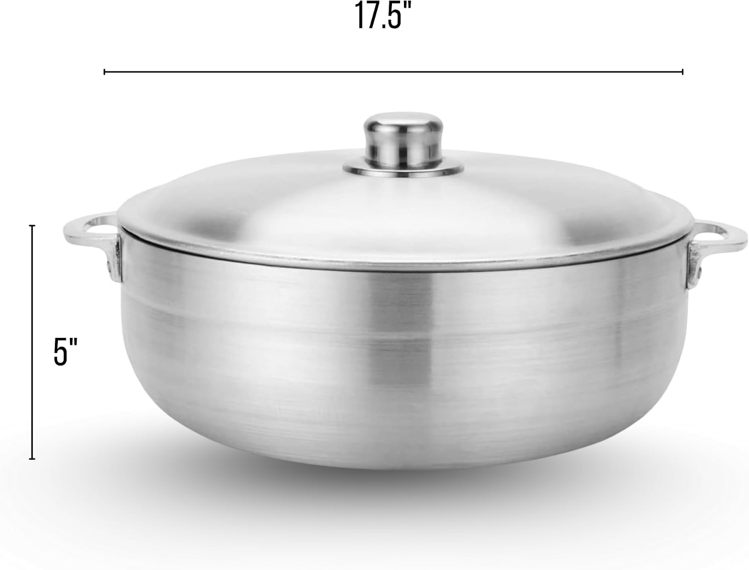 Alpine Cuisine 13-Quart Nonstick Aluminum Caldero Pot | Heavy-Duty Dutch Oven for Large Family Meals, Stews & Rice