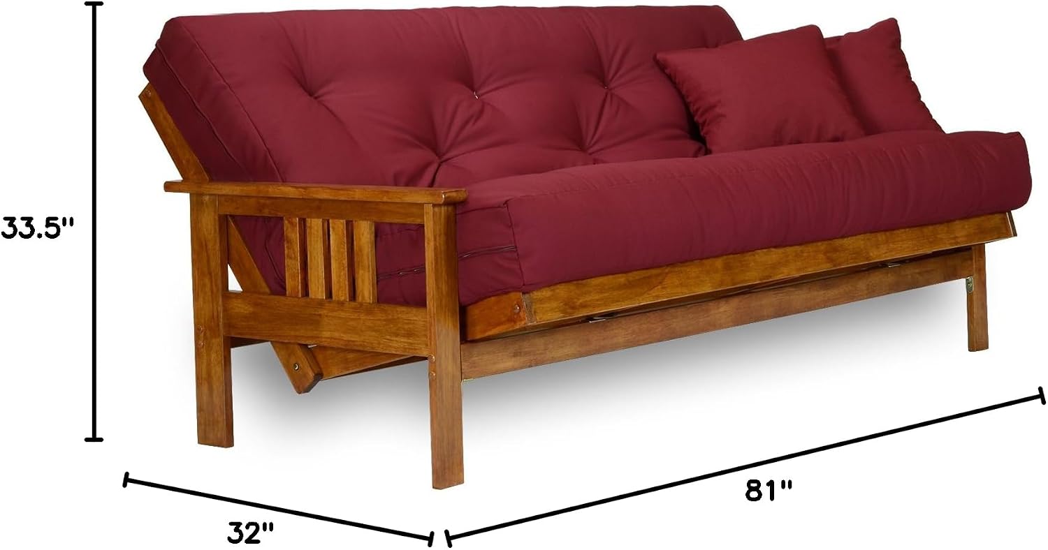 Stanford Futon Frame - Full Size, Solid Wood