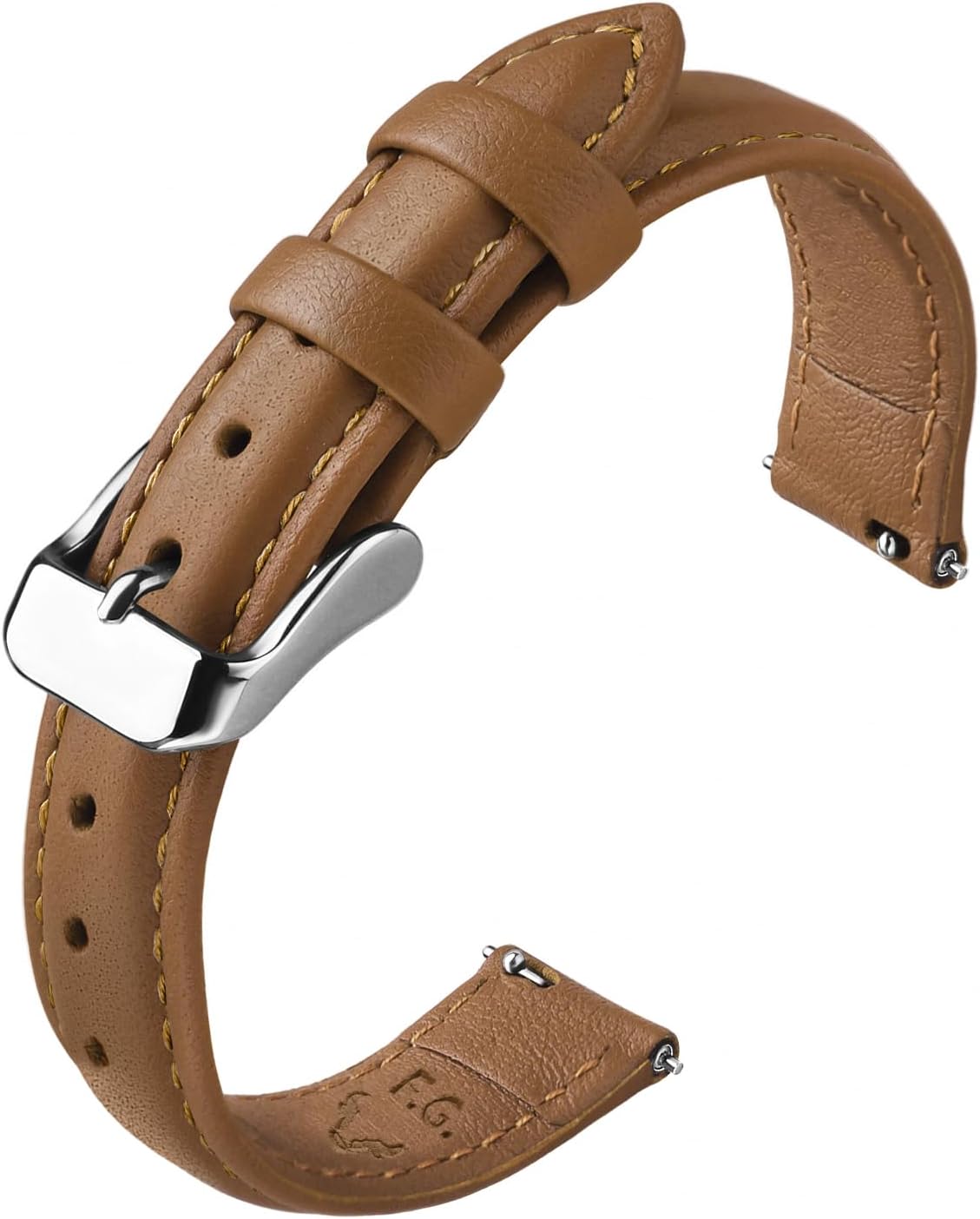 Fullmosa 22mm Quick Release Leather Watch Band for Garmin Samsung Galaxy | Strap for Garmin Vivoactive 4 45mm,Garmin Venu 4(45mm)/Venu 3/Venu 2,Samsung Galaxy Women Men, Red&Silver Buckle