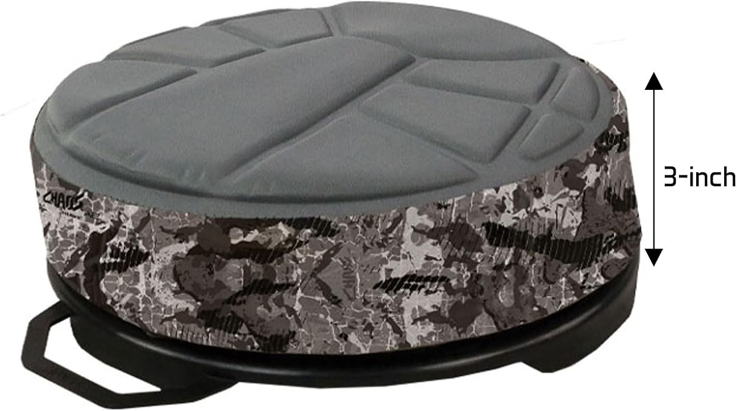 Hawk Memory Foam Bucket Top Seat - Silent Lightweight Comfortable Swiveling Portable Camo Chair for Camping, Hunting