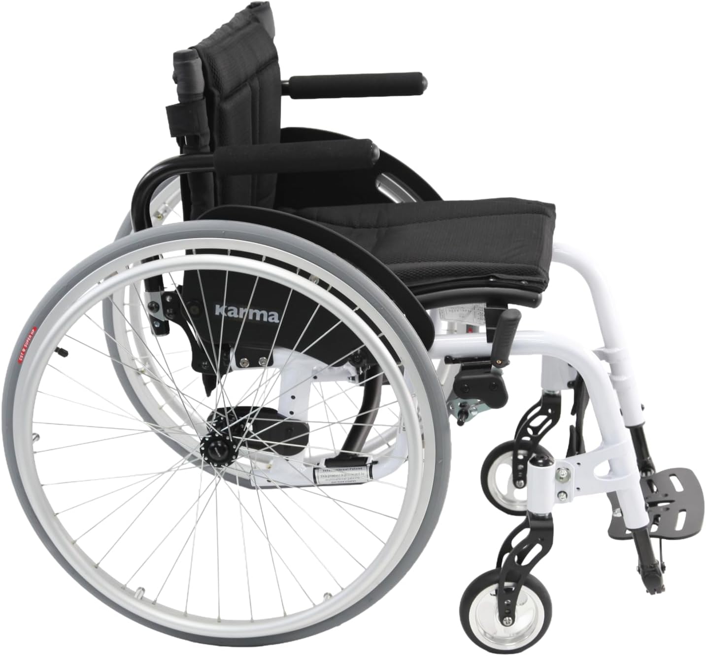 Karman White Frame Ultra Lightweight Wheelchair, 18" D x 18" D