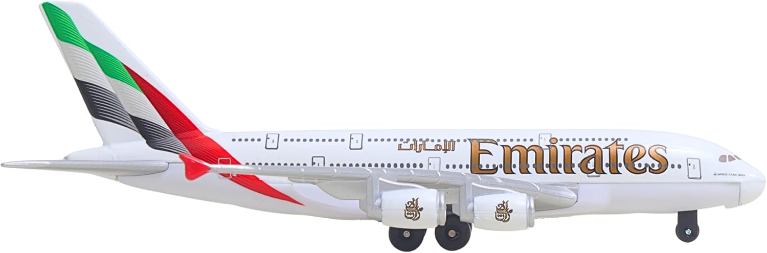 Daron Toy Airplane RT9904 – Emirates A380 – Die-Cast Metal Model Airplane Toy with Plastic Parts for Kids Ages 3+