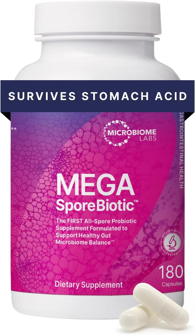 Microbiome Labs MegaSporeBiotic Daily Probiotic for Women + Men, 60 Ct