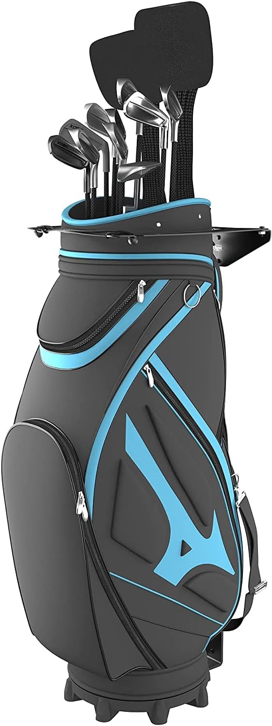 Koova Golf Bag Storage Rack | Sturdy Metal Wall Mount Garage Organizer for Golf Clubs | Fits Any Size Cart or Stand Bag | Easy Install & Use