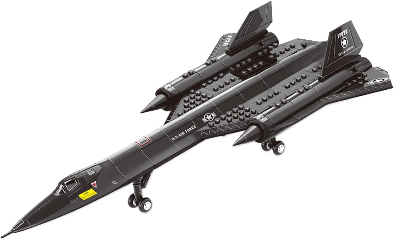 SEMKY Military Series SR-71 Reconnaissance Aircraft Jet Blackbird Air Force Building Block Set (183 Pieces) -Building and Military Toys Gifts for
