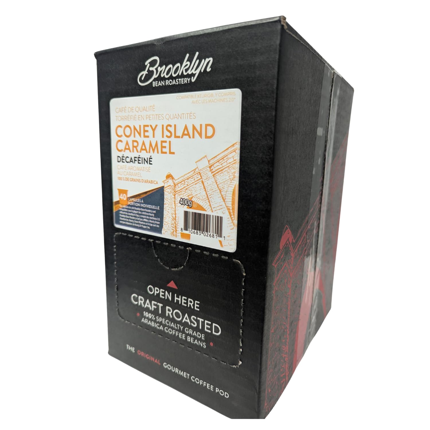 Brooklyn Beans Colombian Gourmet Coffee Pods - Compatible with Keurig K Cup Brewers Including 2.0 Machines, 40 Count, Rich and Smooth Colombian Medium Roast