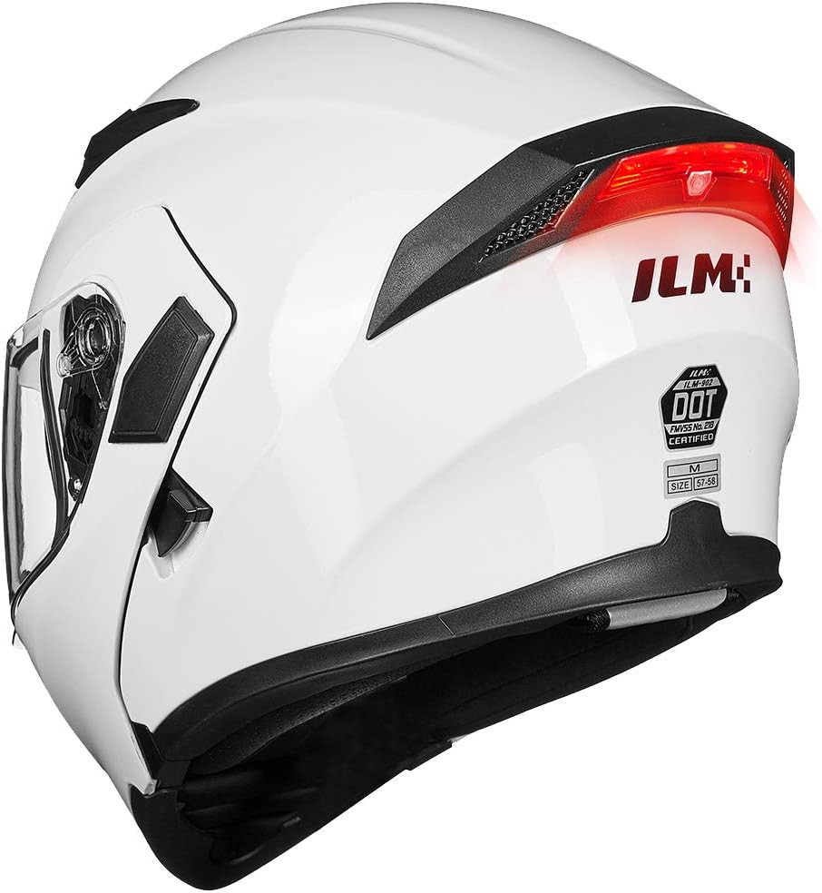 ILM Motorcycle Dual Visor Flip up Modular Full Face Helmet DOT Model 902/902L