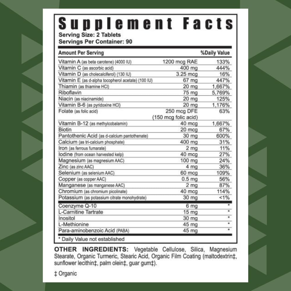 Youngevity Ultimate Daily Multivitamin with CoQ10 and Minerals, 180 Tablets | 20+ vitamins and minerals, CoQ10, vitamins A, C, D and E, zinc, folate, selenium, calcium, enhanced absorption, 180 tablets