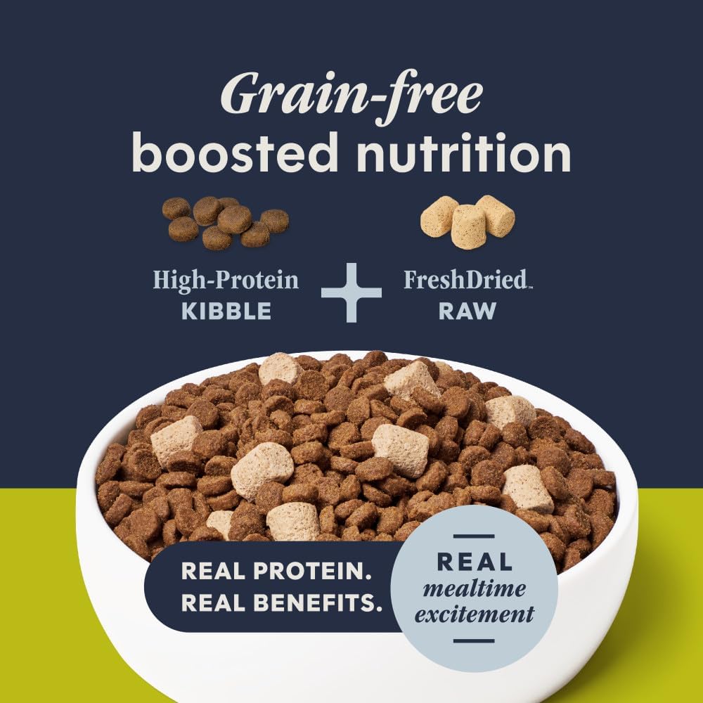 Instinct RawBoost, Dry Cat Food + Freeze Dried, Real Chicken, 10 lb Bag | High-protein kibble with FreshDried raw bites, grain-free, cage-free chicken recipe, minimally processed, complete nutrition
