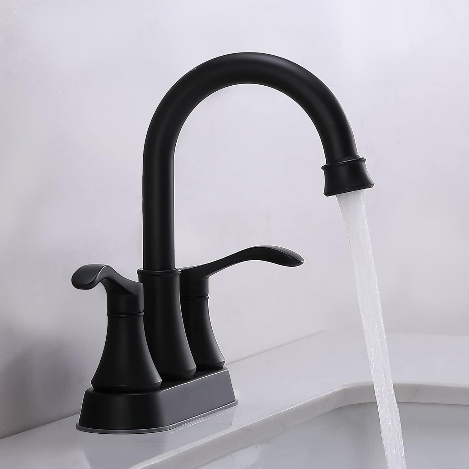 Bathroom Faucet,4 Inch Centerset 2 Handle High-Arc,Oil Rubbed Bronze