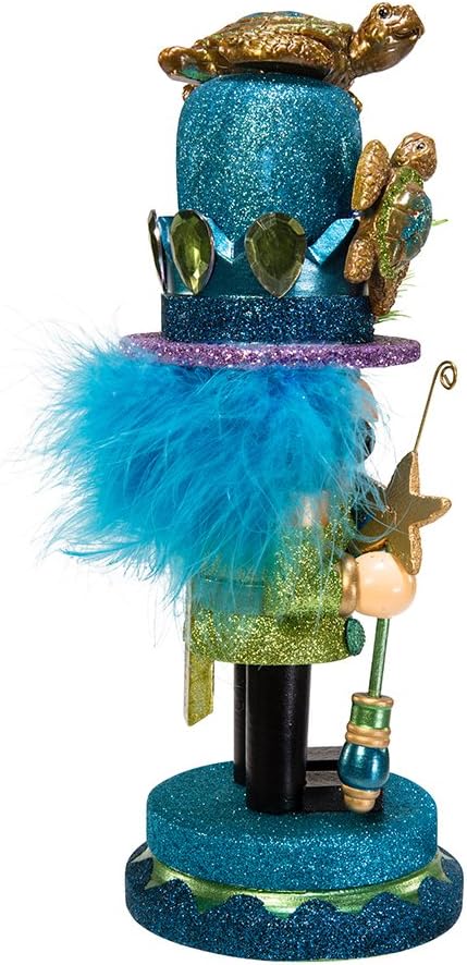 Kurt Adler Hollywood Nutcracker with Sea Turtle Hat, 11-Inch