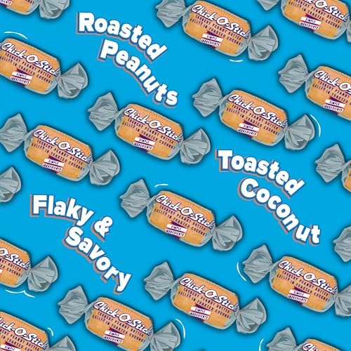 Atkinson's Chick-O-Stick - Crunchy Peanut Butter Rolled in Toasted Coconut - Gluten Free, Kosher, Vegan