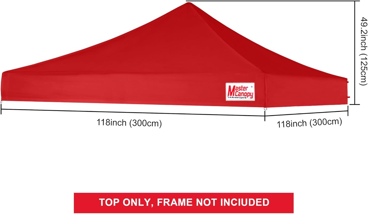 MASTERCANOPY 10x10 Replacement Pop Up Canopy Top for Kingkong Frame Gray