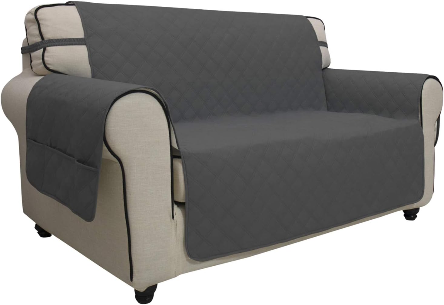 Easy-Going Waterproof Non-Slip Couch Cover, Small Recliner, Chocolate