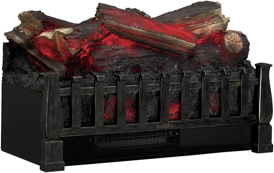 duraflame Electric Log Set 400 Sq Ft Heater, Faux Logs Insert with Lifelike Flames for Existing Fireplaces, Remote Control Included