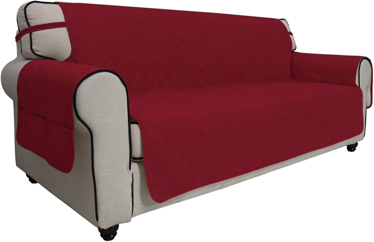 Easy-Going Waterproof Non-Slip Couch Cover, Small Recliner, Chocolate