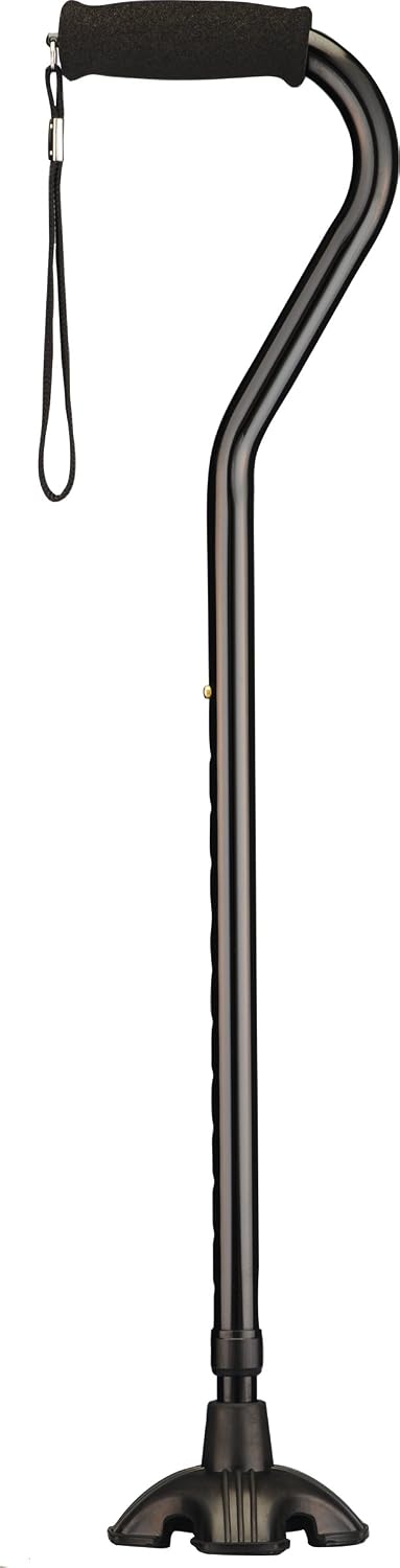 NOVA Sugarcane, Walking Cane with Quad Tip and Carrying Strap, Stand Alone Cane, Maui Flowers Design