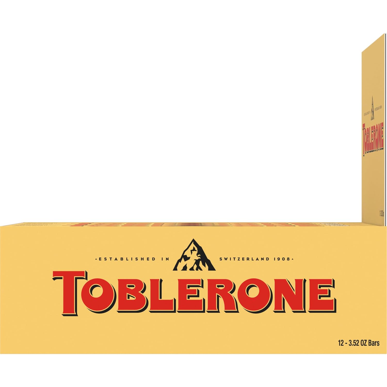 TOBLERONE Milk Chocolate Bar with Honey and Almond Nougat, 20 Bars | Bulk Chocolate