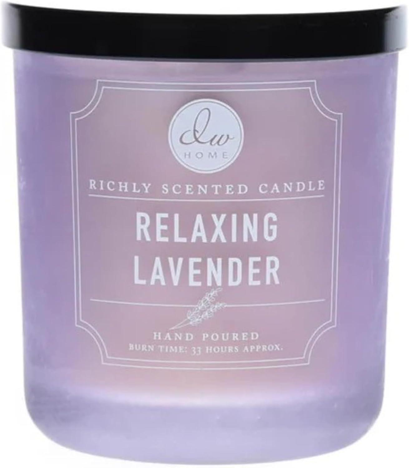 DW Home Relaxing Lavender Scented Candle for Home, 9 oz, 8.8 oz Candle Jar, Up to 33H Burn Time, Luxury Scented Candle for Relaxation, Gifting, Home Décor