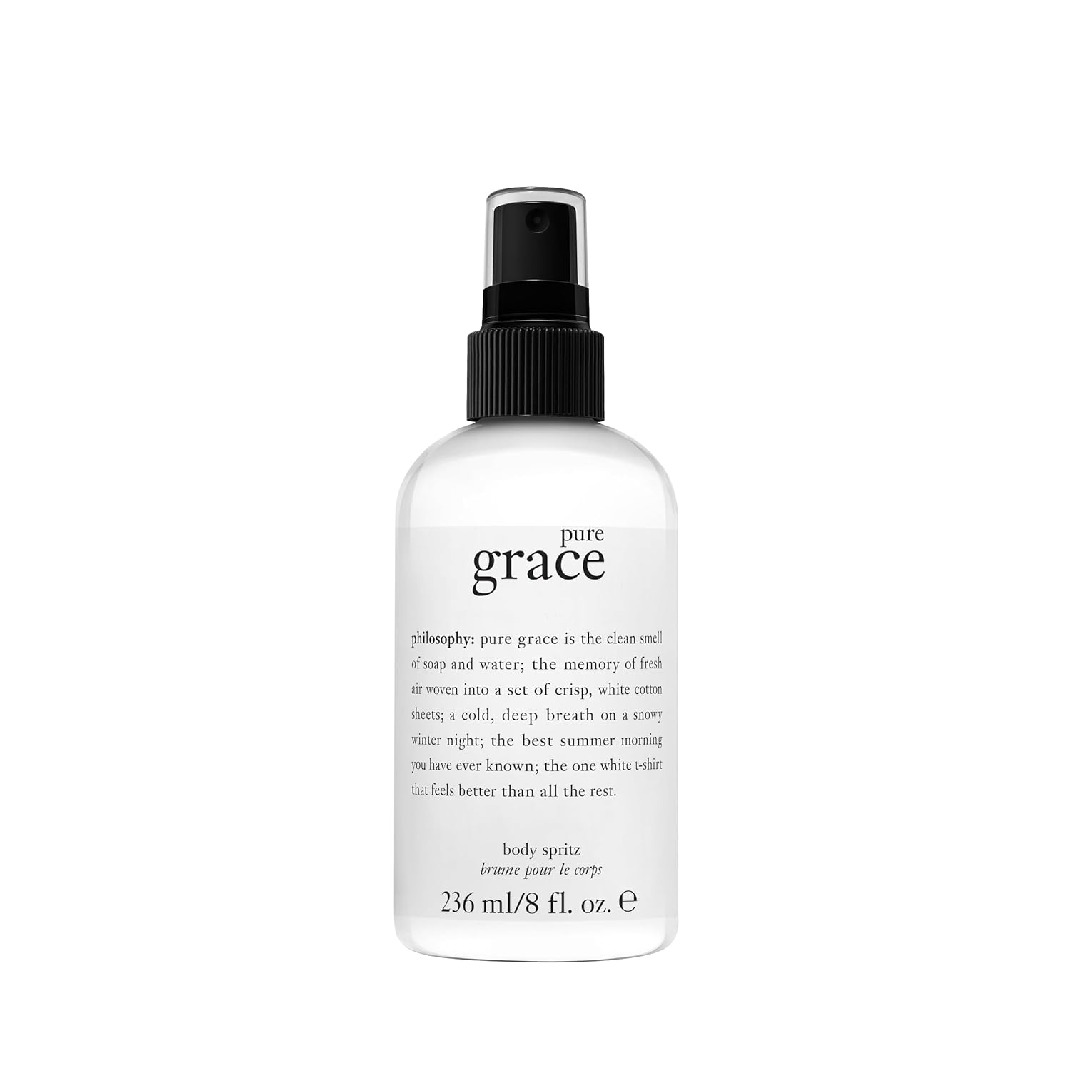 philosophy pure grace body spray - crisp & clean women's scent - with notes of water lily
